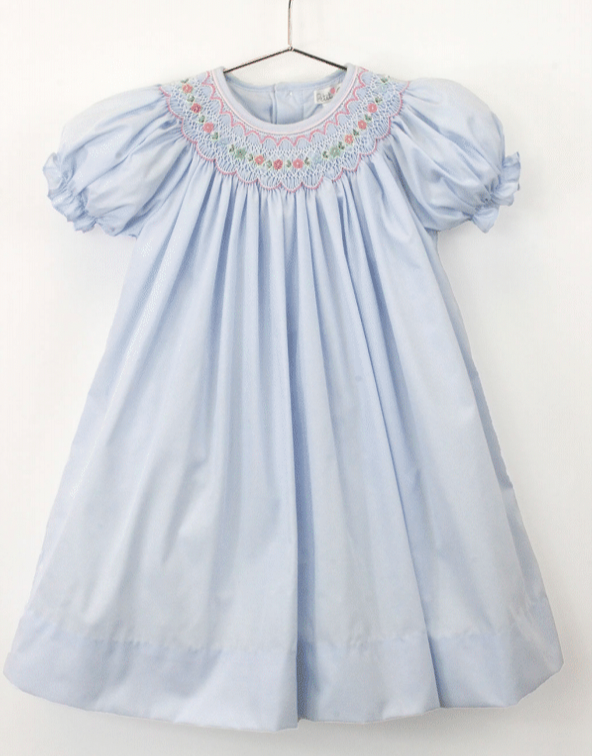 LB Dress W/Flower Smocking