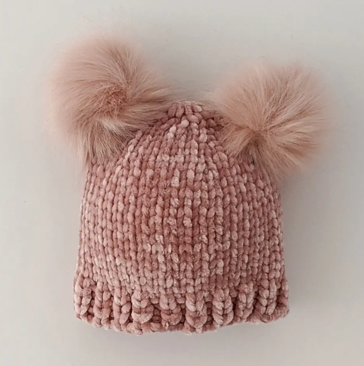Rosy Chenille Beanie