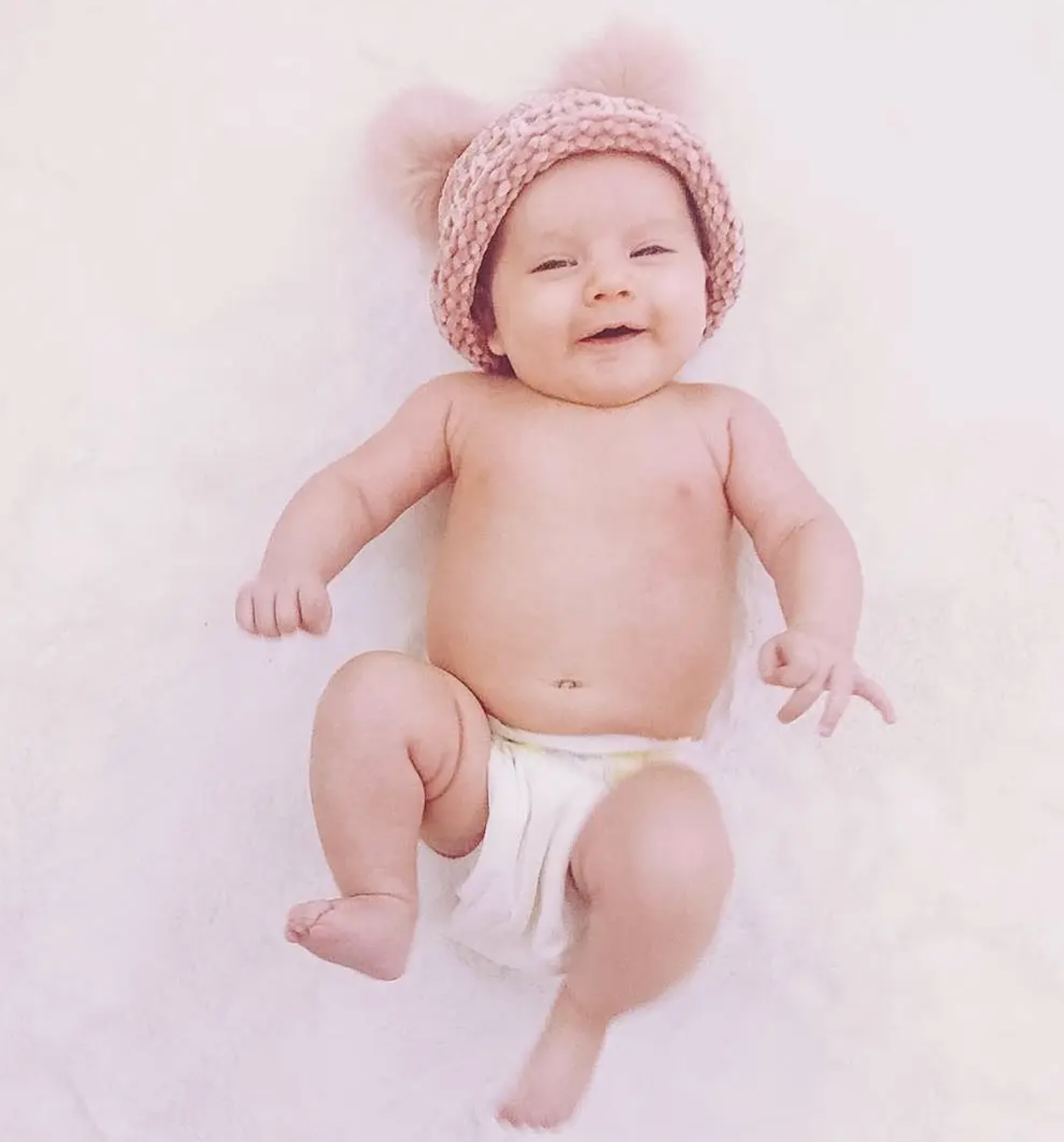 Rosy Chenille Beanie