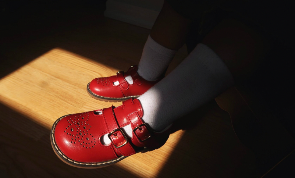 Red Beatrix English Double TStrap Leather MJ