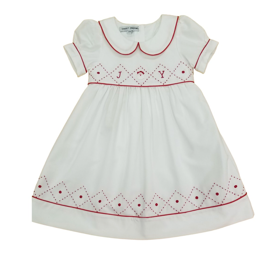 Joy Embroidered White Dress