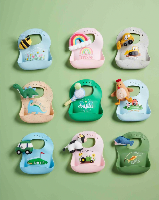 Golf Silicone Bib & Rattle Set