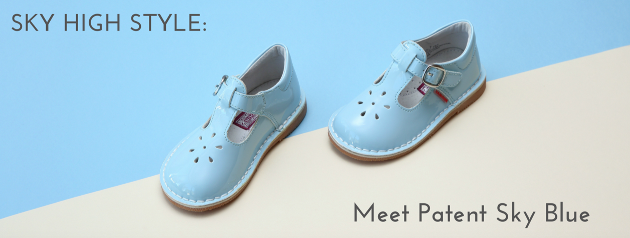 Patent Sky Blue Joy Stitch Down Mary Jane