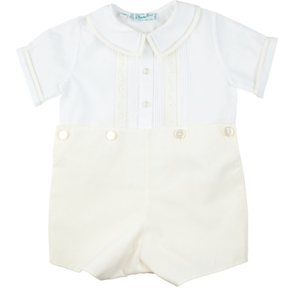 White & Maize Embroidered Bodysuit