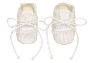 Ivory & Blue Vintage Booties