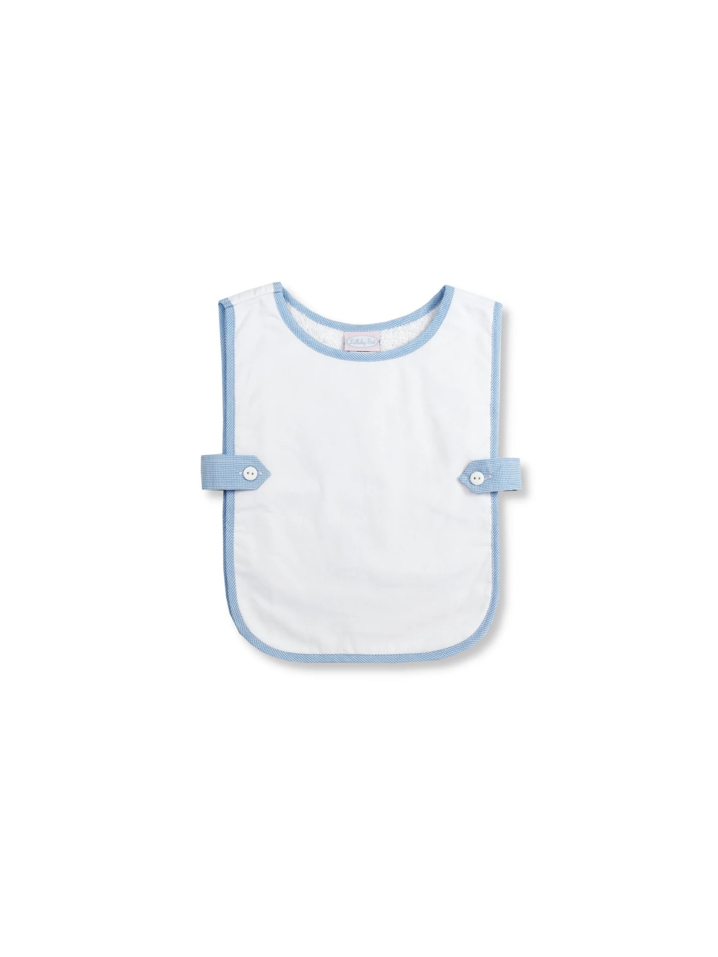 Blue Mini Gingham Celebration Bib