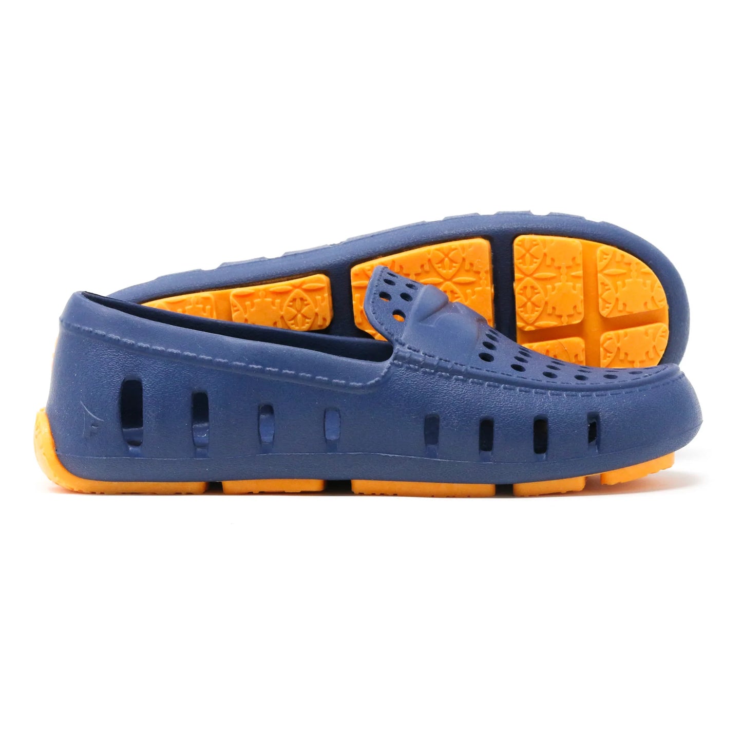 Navy Peony Flame Orange Prodigy Floafer