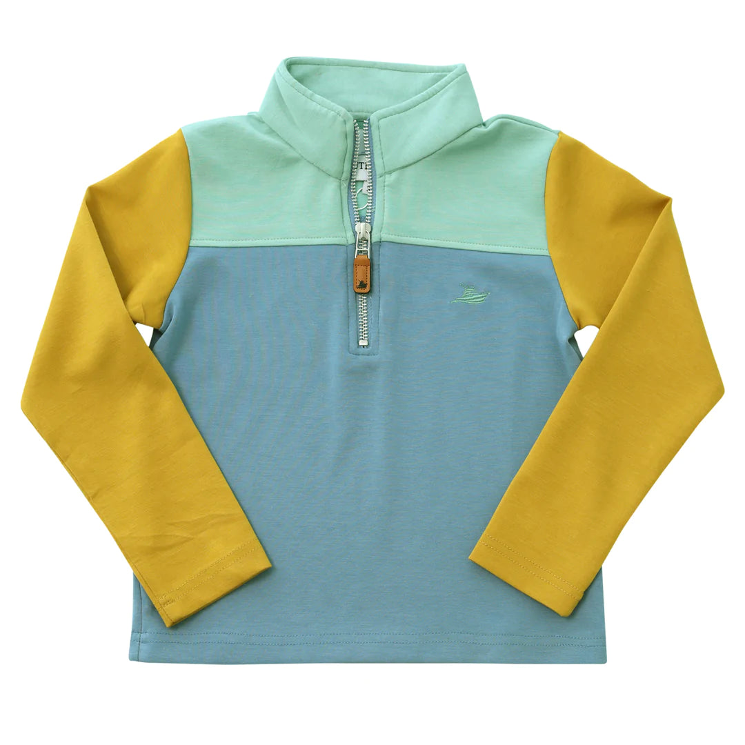 Blue/Sea/Yellow Color Block Pullover