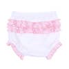 Pink Tiny Puppy Emb. Diaper Cover Set