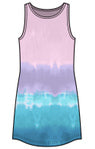 Pink Strip Tie Dye Tank Dress