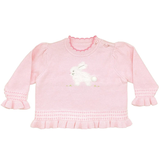 Girl Fuzzy Bunny Lightweight Sweater
