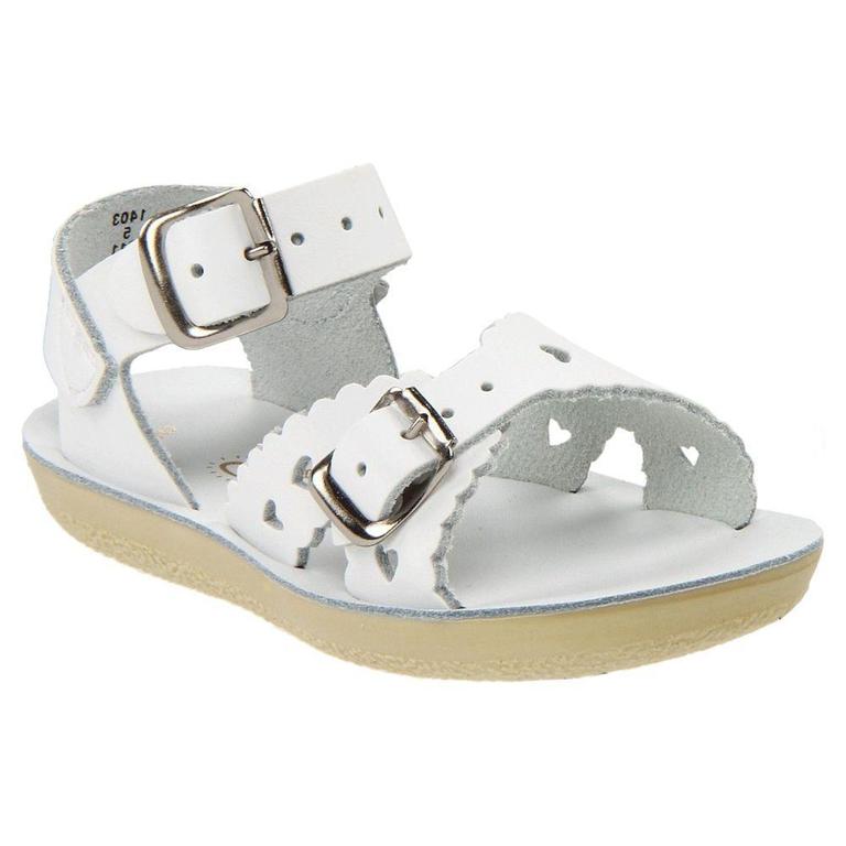 White Sweetheart Sun San Sandals
