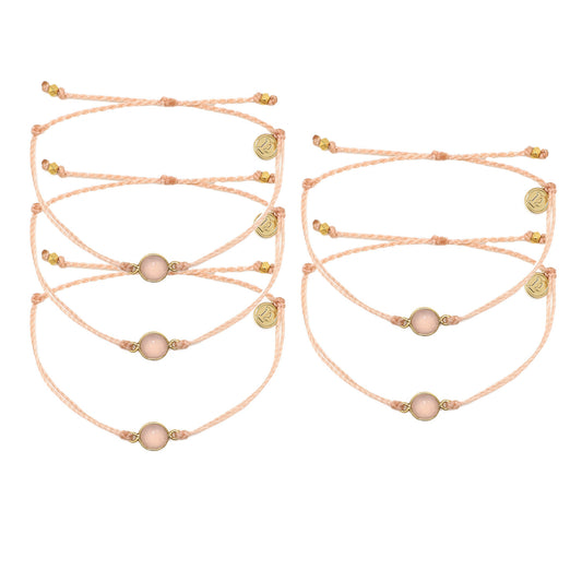 Gold Rose Quartz Blush Bracelet