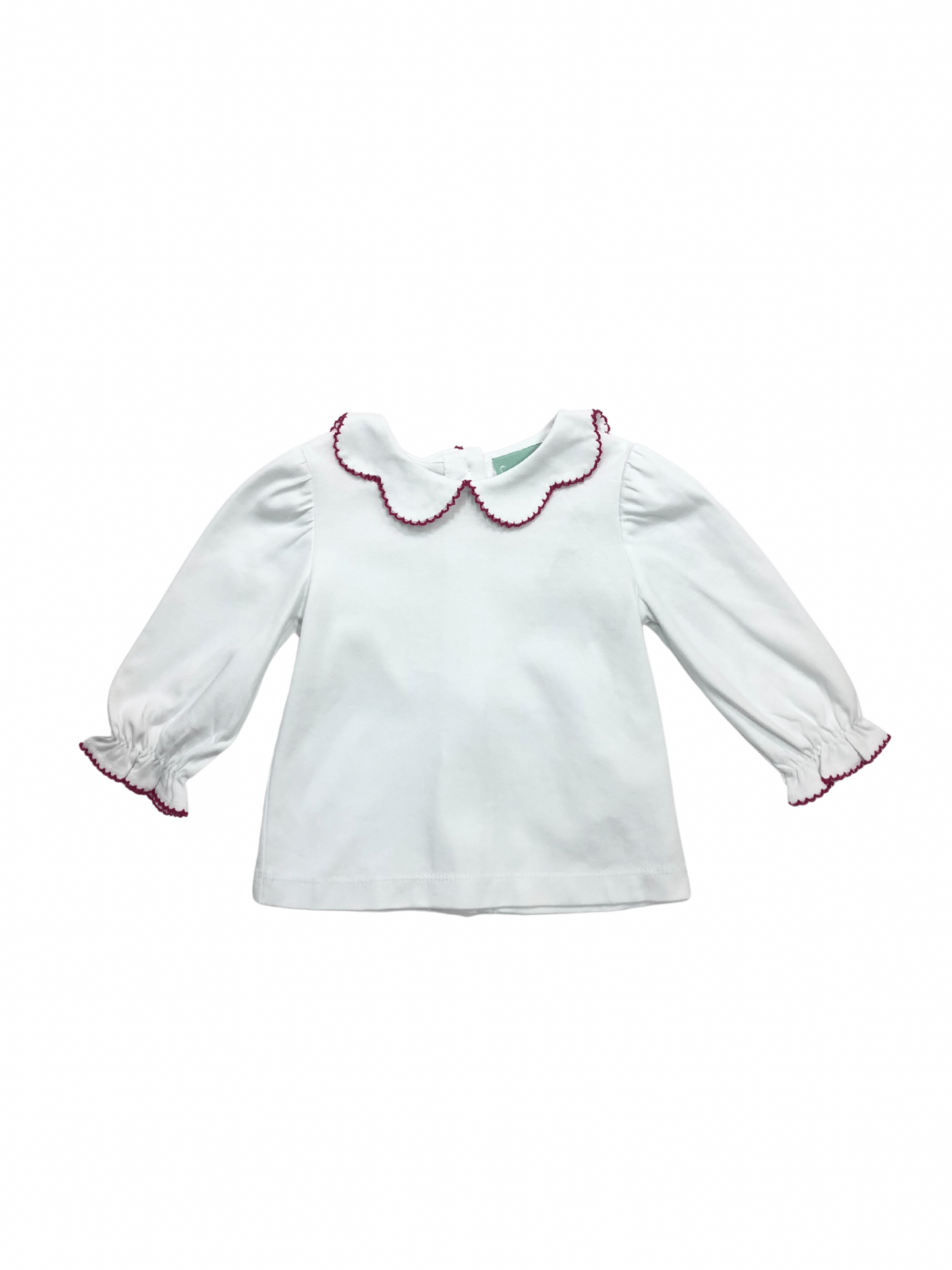 Fuschia Picot Peter Pan Top