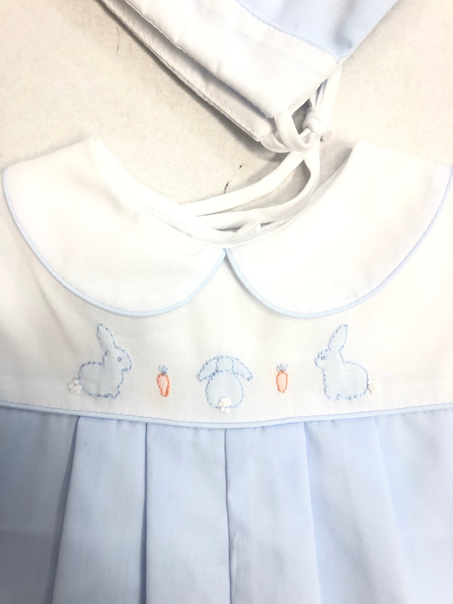LB Bunny Peter Pan Collar Romper W/Hat