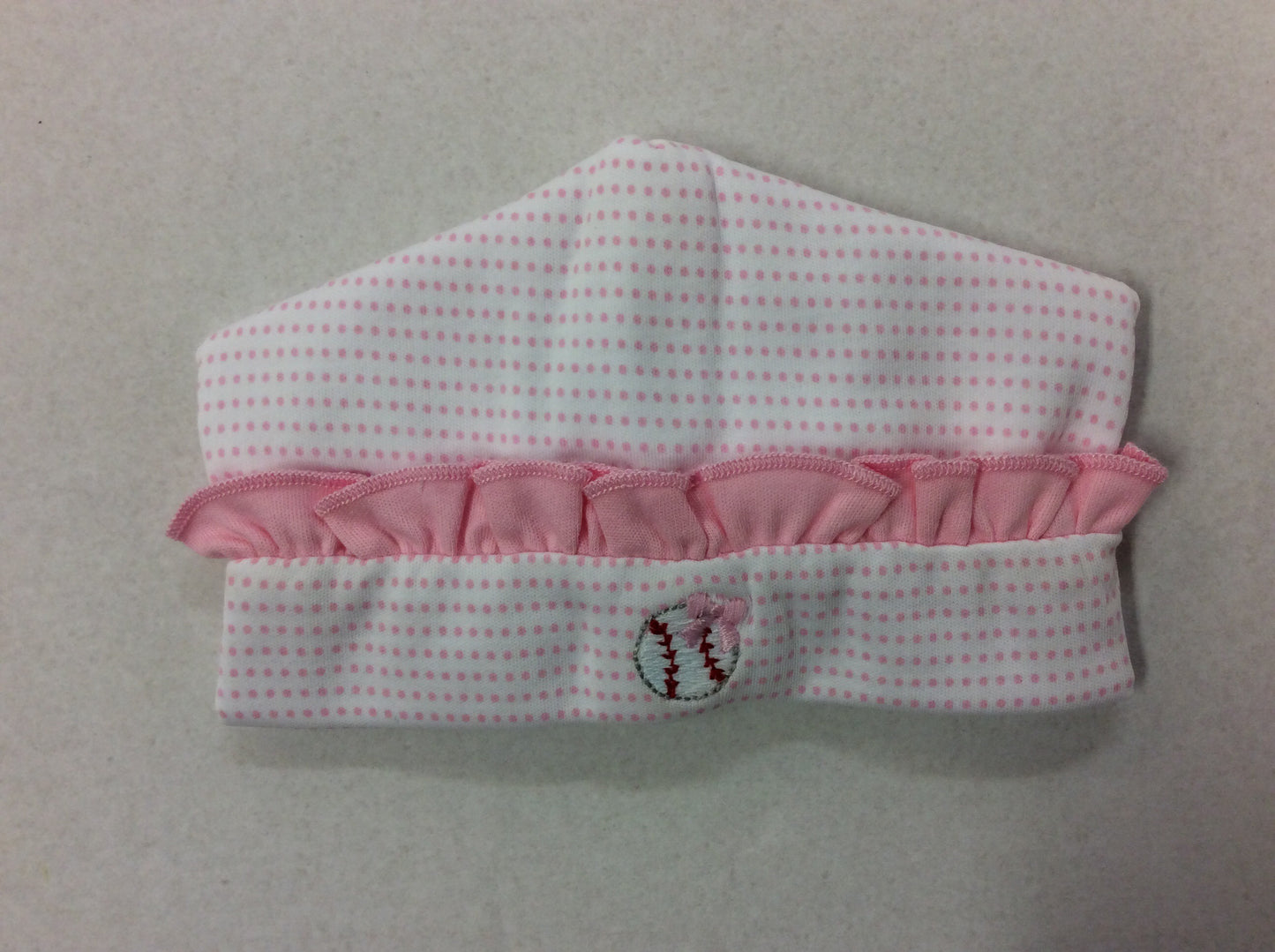 Love Baseball Emb Ruffle Hat PK