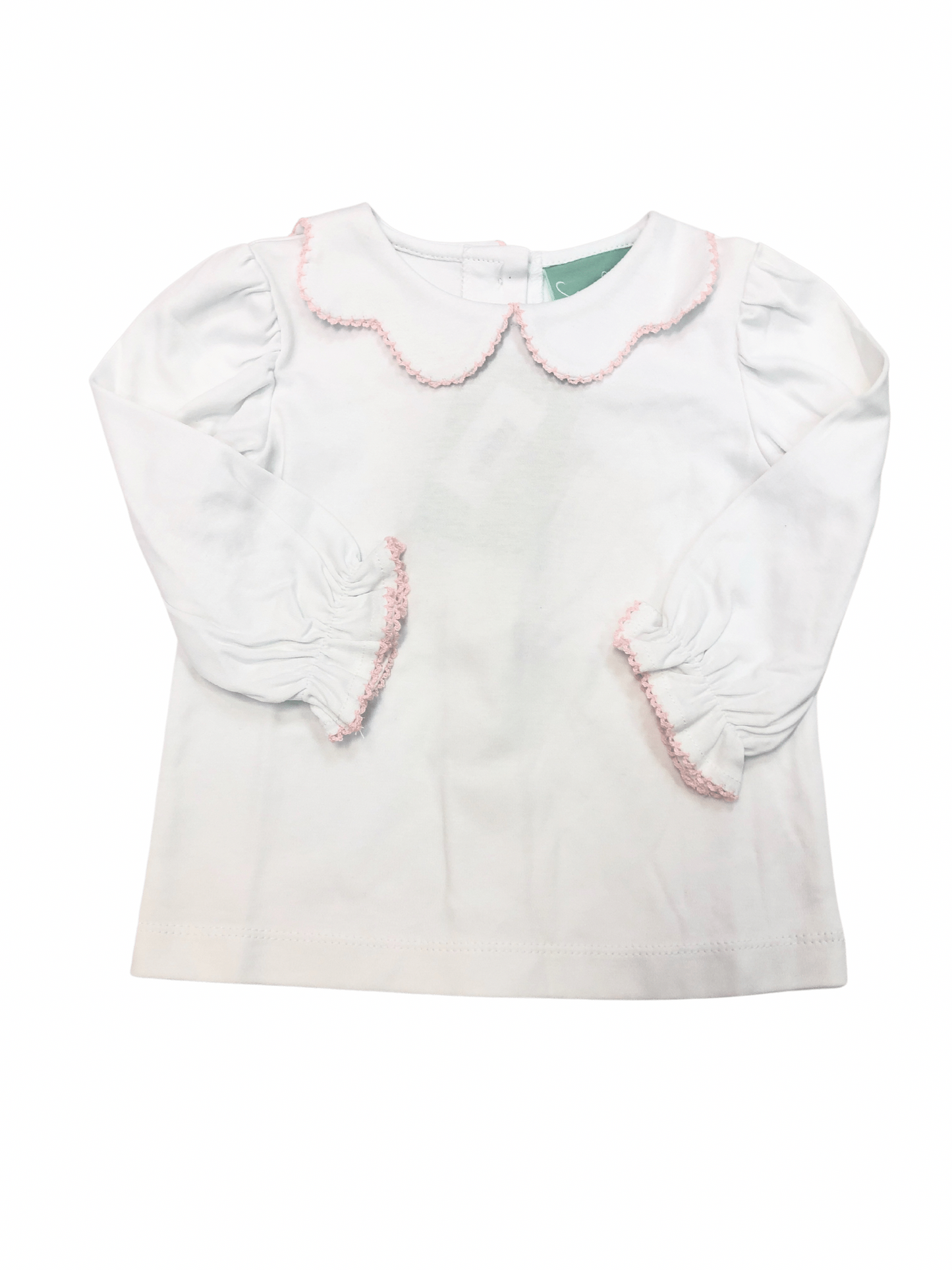 Pink Picot Peter Pan Top