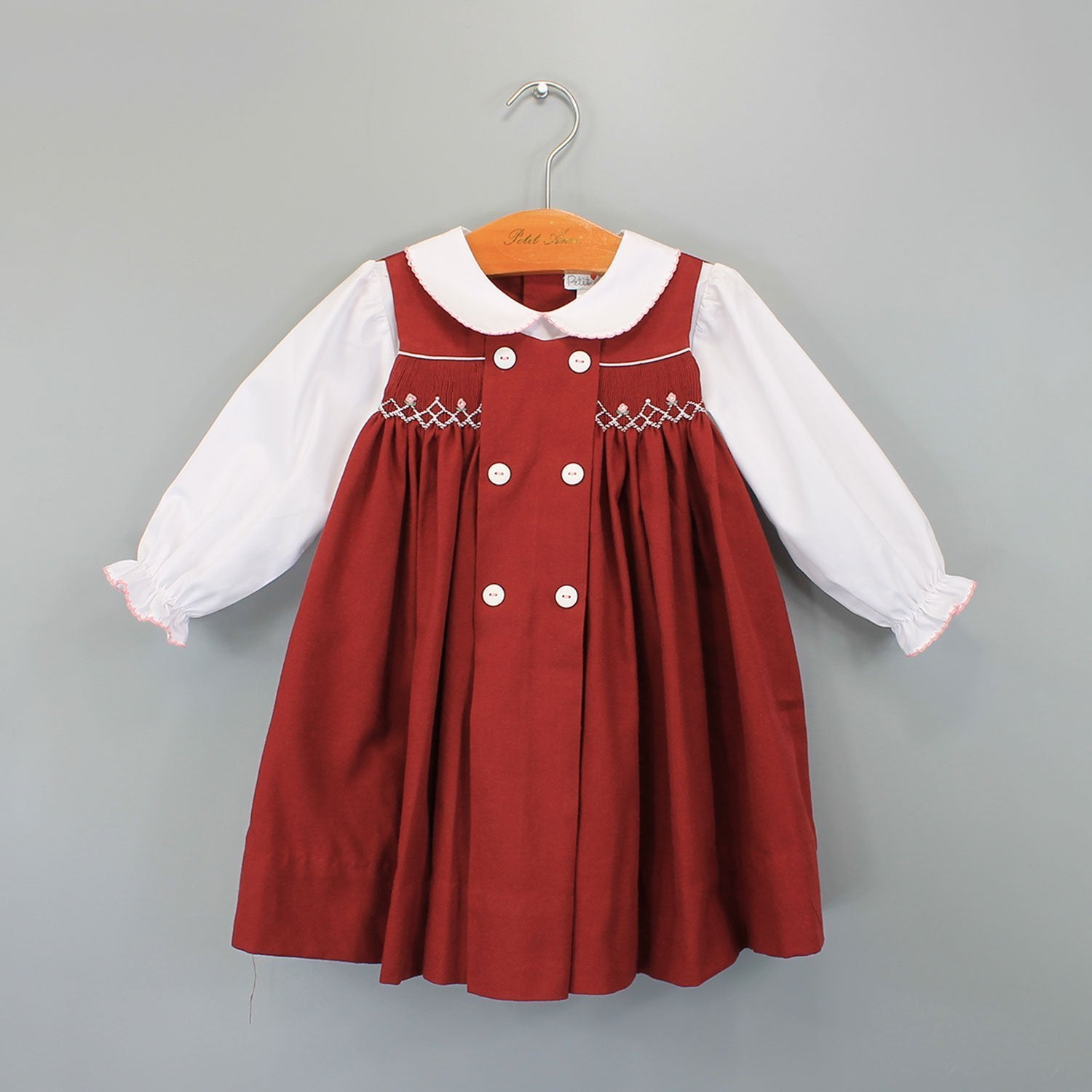 Christmas Girl Red Cord Smocked Dress 24 Mth Christmas Girl Red Cord Smocked Dress 24 Mth