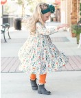 Cider Ribbed Footless Ruffle Tights