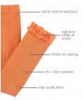 Cider Ribbed Footless Ruffle Tights