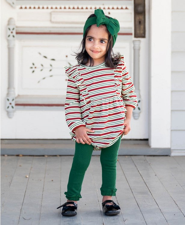 Evergreen Footless Ruffle Tights