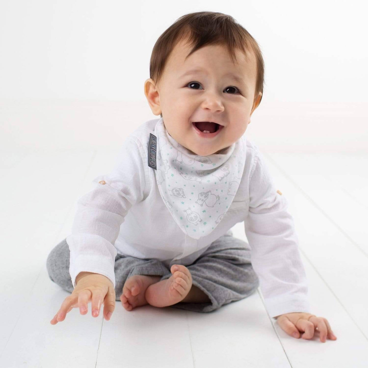 Muslin Stars and Hippos Neckerchew Twin Pack