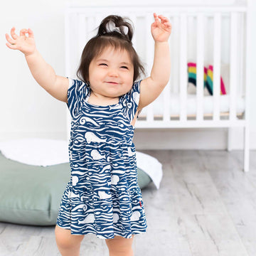 Whale Hello There Magnetic Dress & Diaper Cover