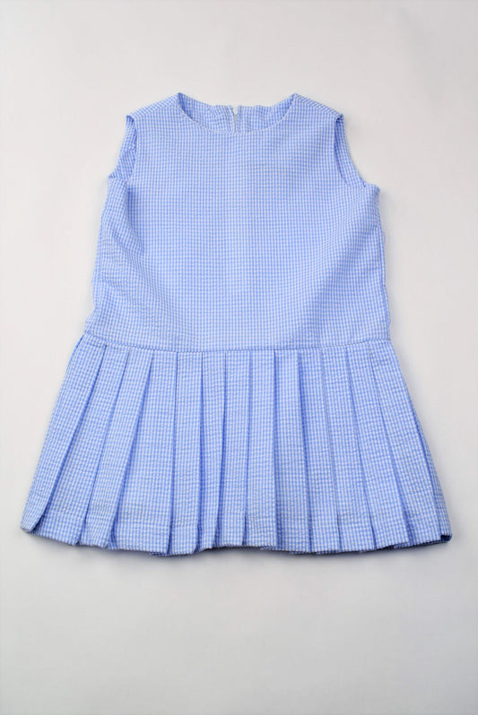 Blue Seersucker Dress