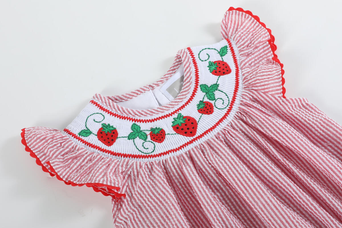 Strawberry Smock Romper
