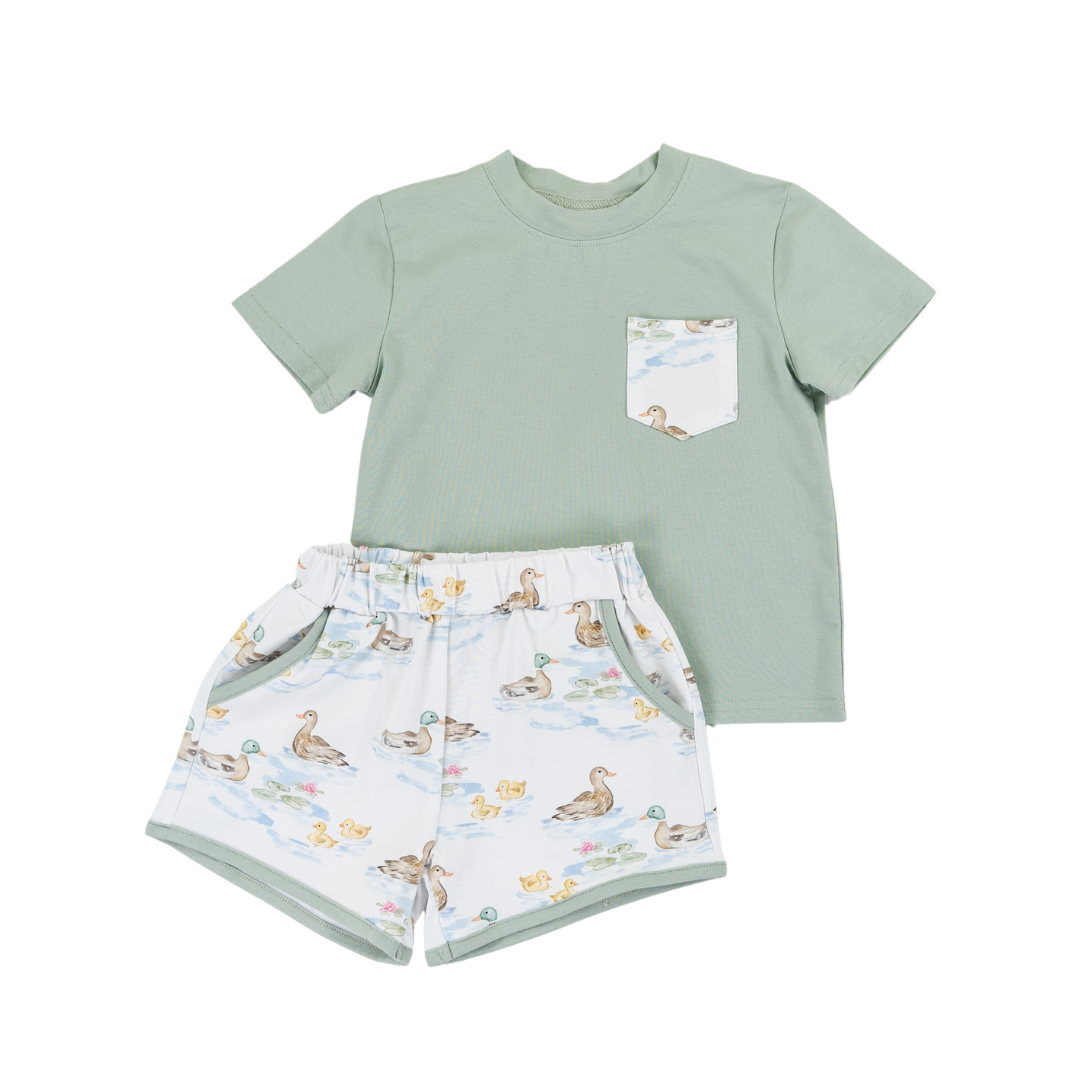 Darling Ducks Beckham Short Set
