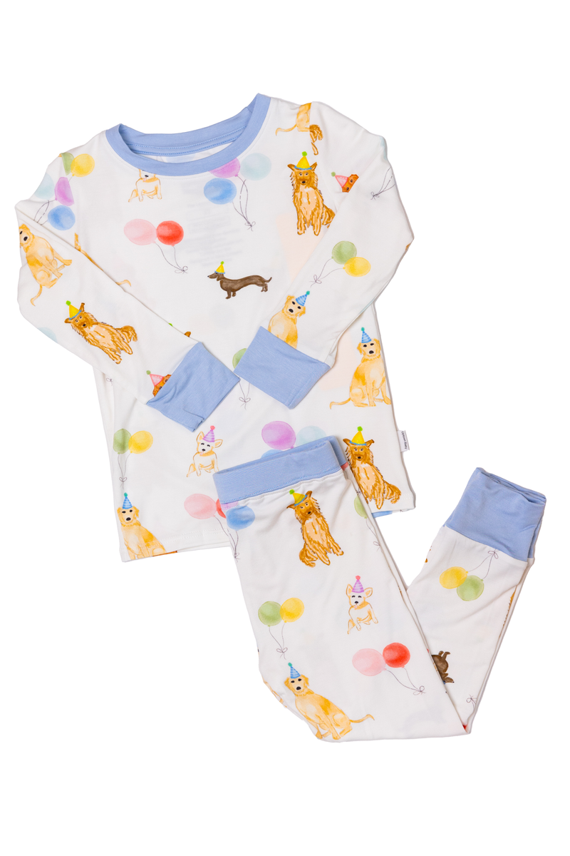 Boys Birthday Party Dogs 2 Piece Pajama