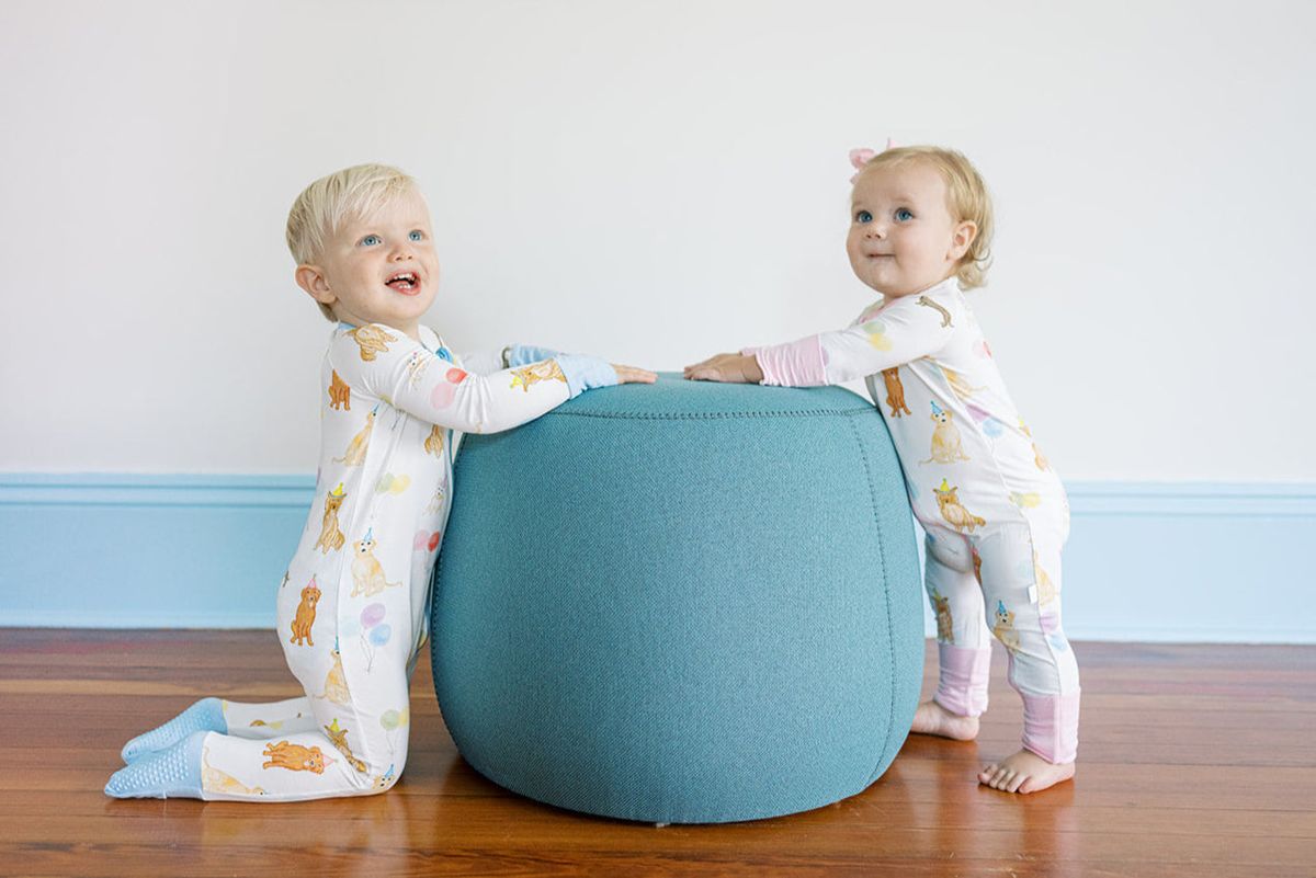 Pink Dog Party Sleep Romper