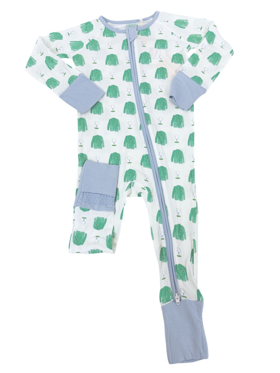 Blue Golf Sleeper Romper