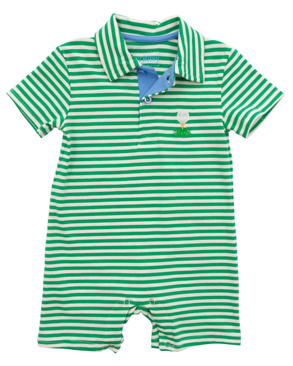 Golf Stripe Polo Romper