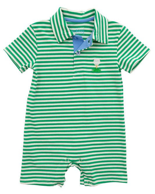 Golf Stripe Polo Romper