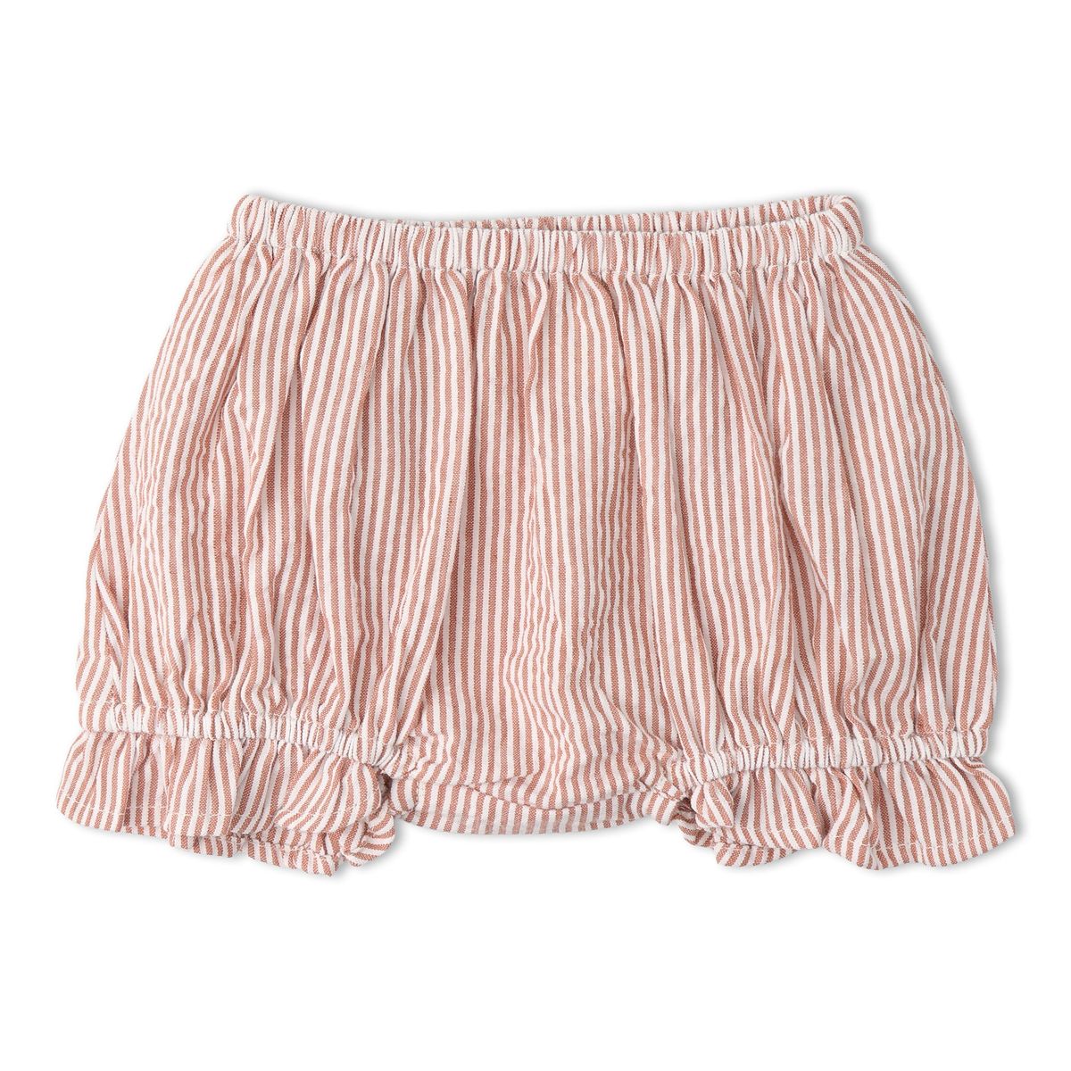 Coral Stripes Organic Smock Top Bloomer Set