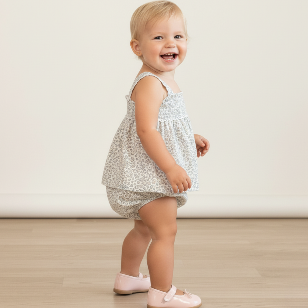 Tulle Floral Organic Scallop Set
