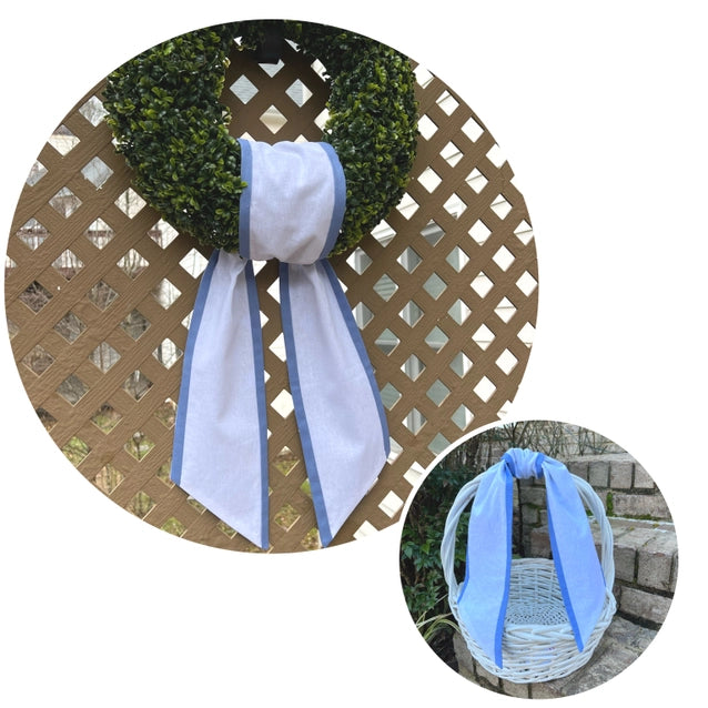 Dusty Blue Linen Sash