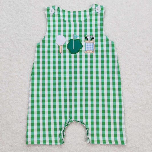 Green Checkered Golf Romper