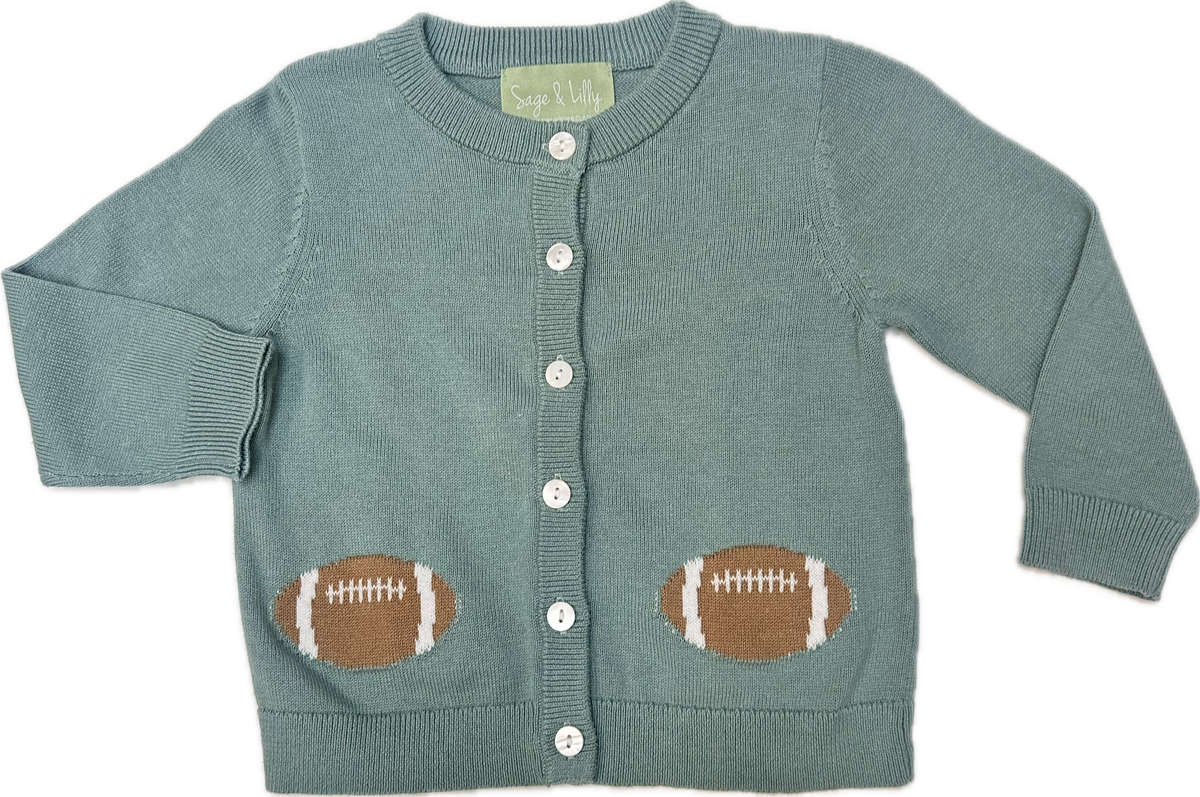 Green Football Cardigan