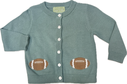 Green Football Cardigan