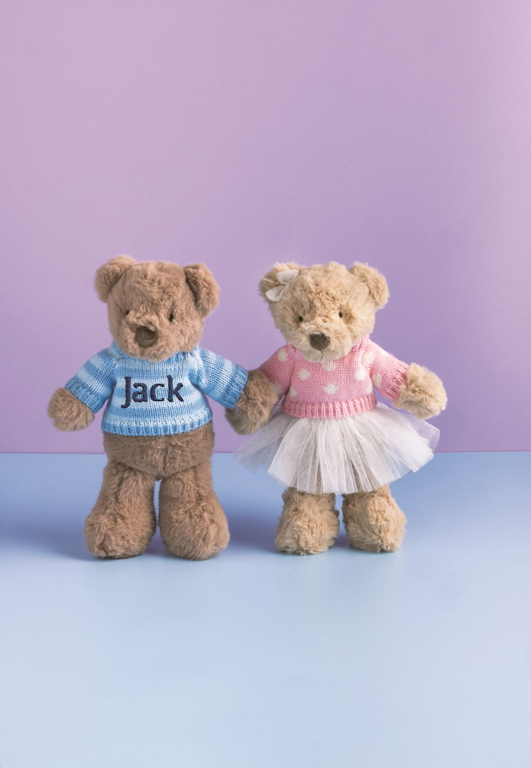 Polka Dot Monogram Bear Plush