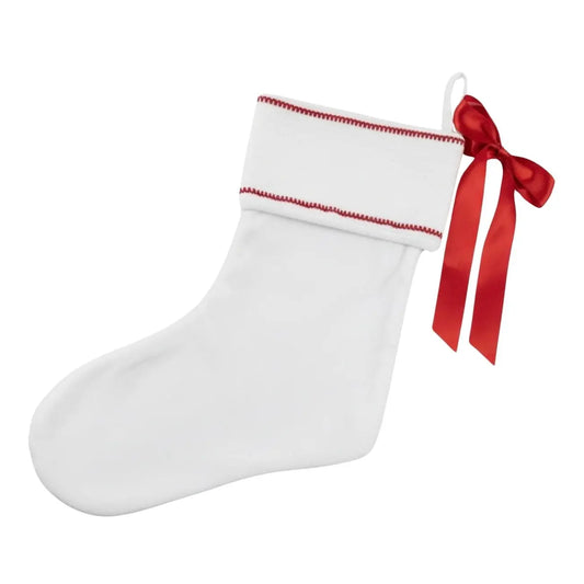 White Velvet Smock Stocking