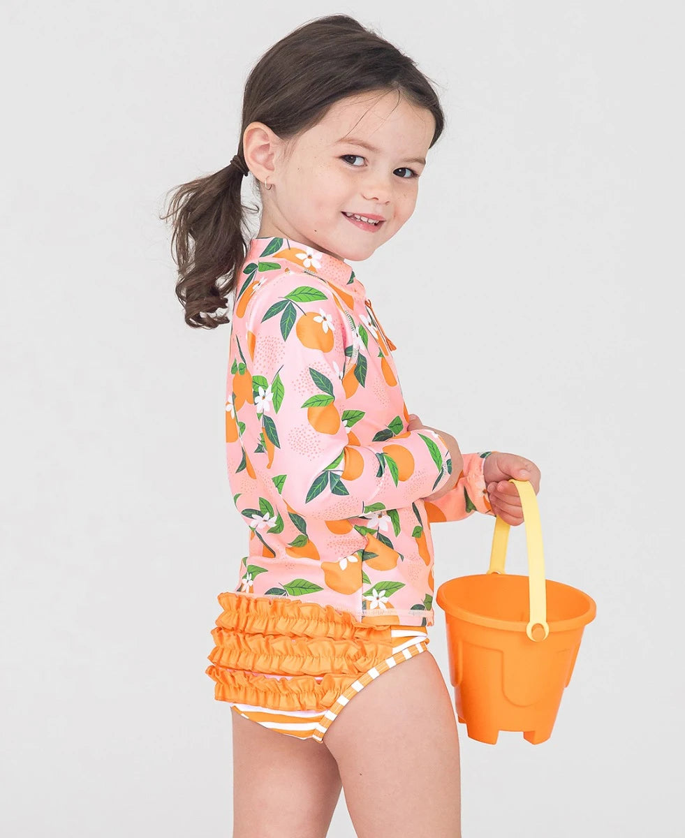 Orange You The Sweetest 2PC Rash Guard Zip