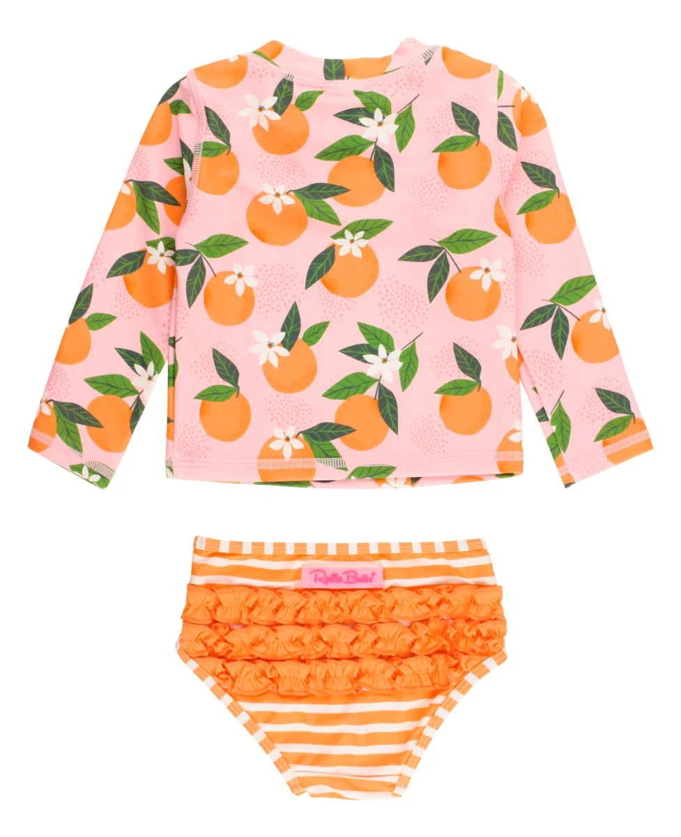 Orange You The Sweetest 2PC Rash Guard Zip