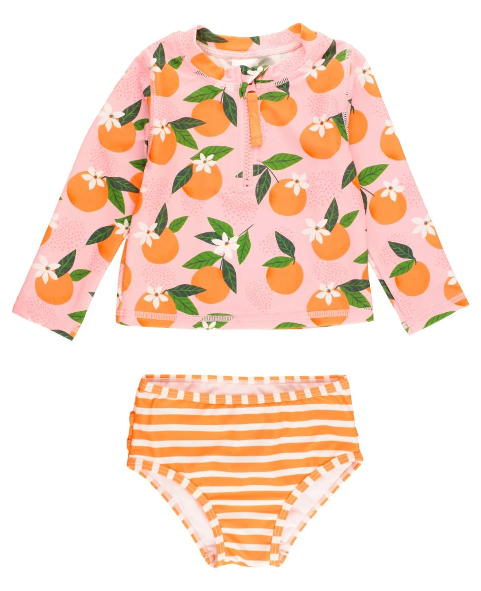 Orange You The Sweetest 2PC Rash Guard Zip