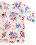 Coastal Breeze Floral Ruffle LS 2PC