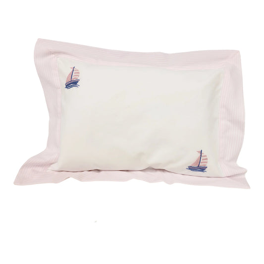 Pink Sailboat Pillowcase 12x16
