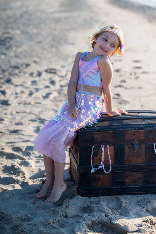 Mint Bling Mermaid Skirt & Hairclip