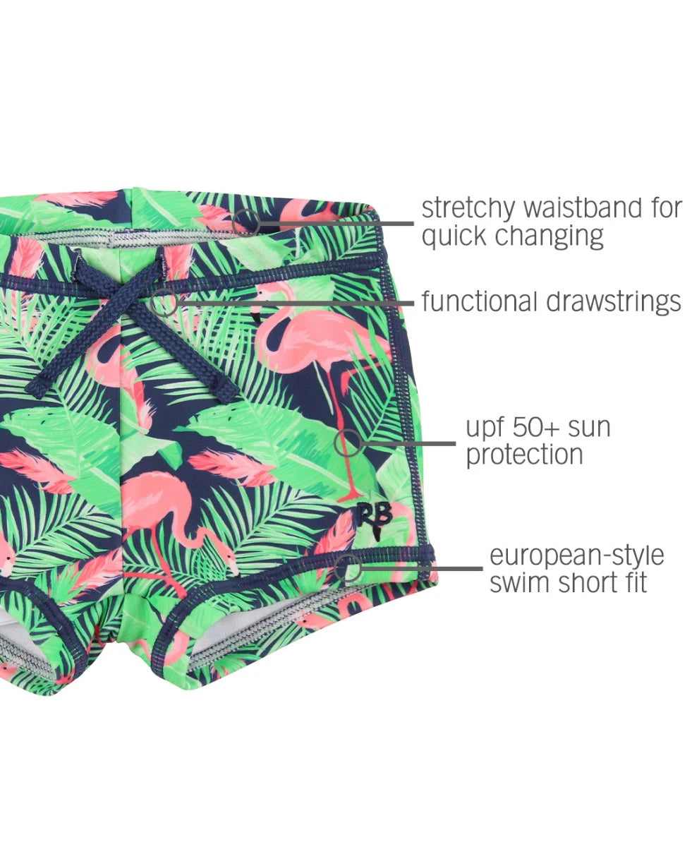 Flamingo Frenzy Swim Shorties